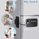thumbnail image 2 of Refrigerator Fridge Freezer Door Lock With Password, Child Proof Refrigerator Door Lock For Refrigerator, Cabinets And Drawers, Doors, 2 of 5