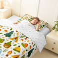 thumbnail image 3 of Manfei Lovely Bear Twin Comforter Sets,Cute Camping Print Bedding Set,White,Reversible,2 Pieces,1 Comforter and 1 Pillowcase, 3 of 7