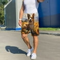 thumbnail image 6 of Pofeuu Cute Corgi Sunflower Print Men's Soft Woven Elastic Waistband Sleep Pajama Short-X-Large, 6 of 6