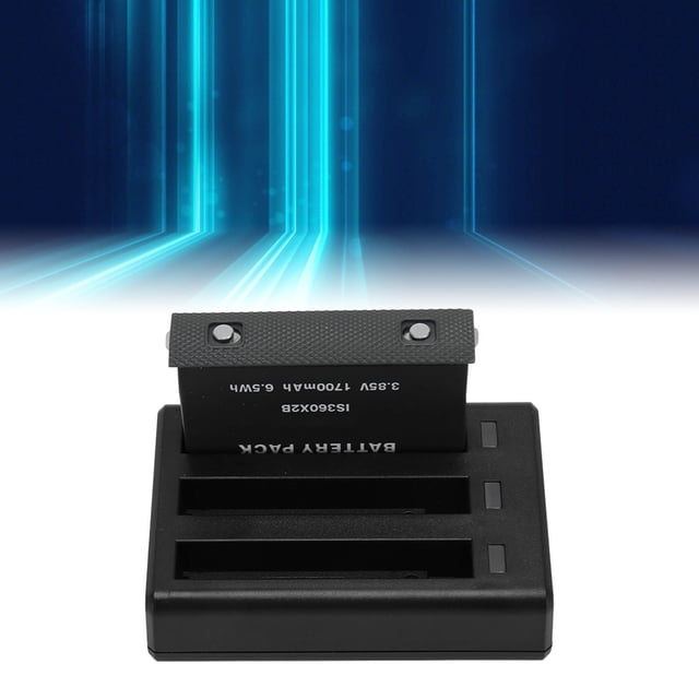 3 Channel Camera Battery Charger, Short Circuit Protection Fast Charging Camera Battery Pack 3.85v 1700mah 6.5Wh Stable Rechargeable Lithium Battery for Camera