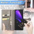 thumbnail image 2 of for Samsung Galaxy Z Fold 3 5G Cartoon Cute Wallet Case,Cat Dog Style Flip Phone Cover with ID Card Holder PU Leather Cases for Samsung Galaxy Z Fold 3 5G MG Grey, 2 of 14