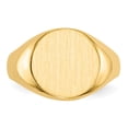 thumbnail image 4 of Real 14kt Yellow Gold 11.5x12.0mm Closed Back Signet Ring Size: 6; for Adults and Teens; for Women and Men, 4 of 5