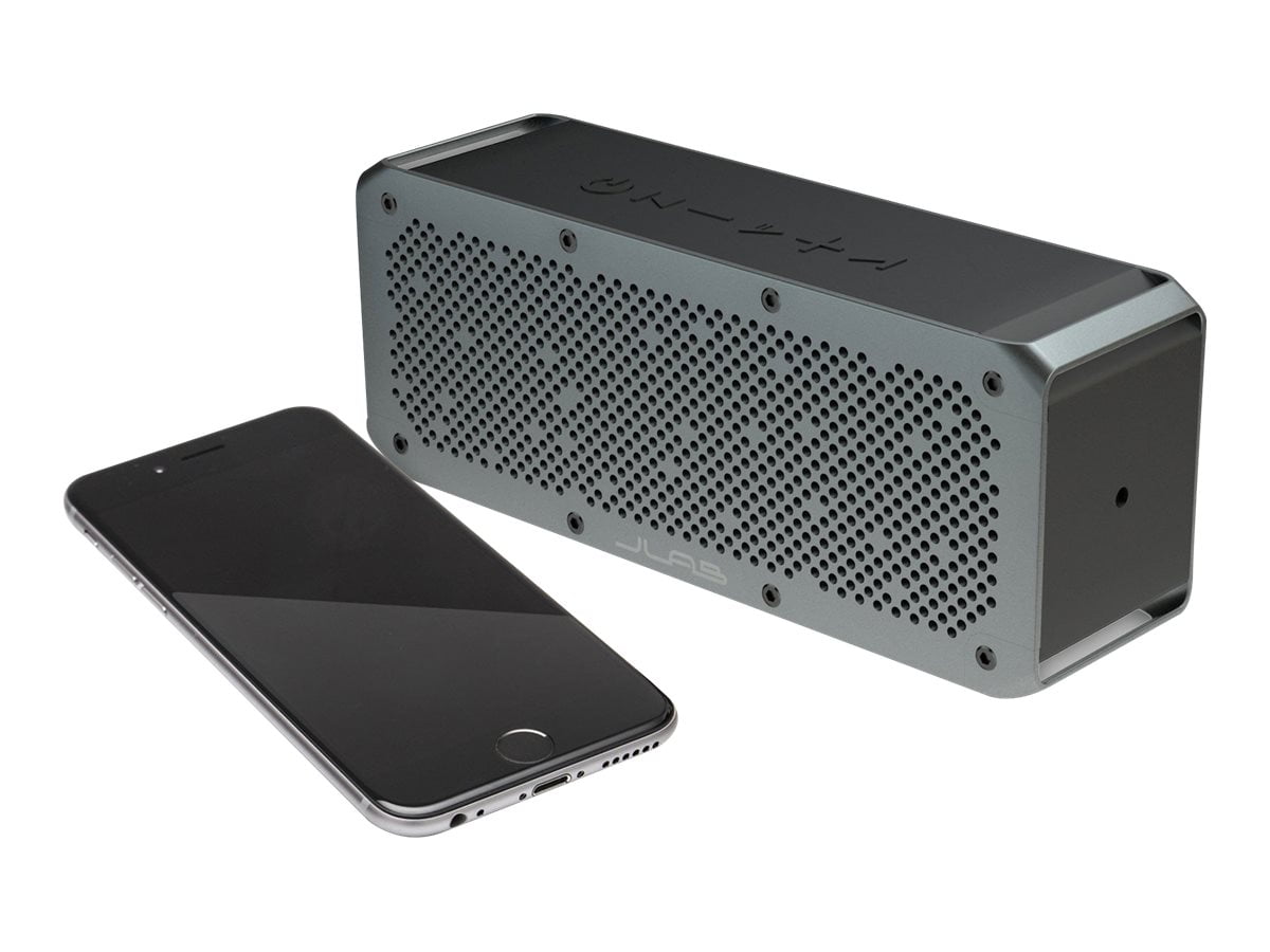 JLab Crasher XL Splashproof Portable Bluetooth Speaker Gunmetal Gray