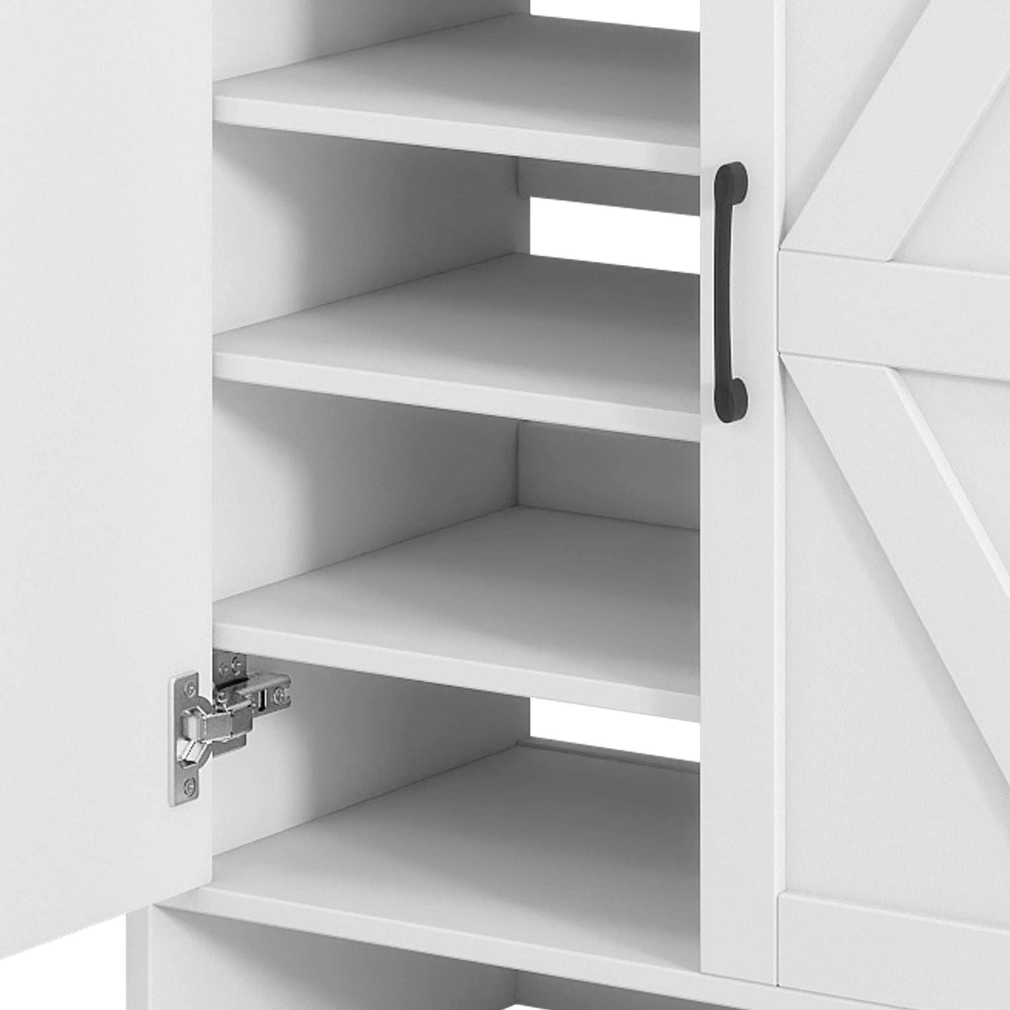 Uforic Shoe Cabinet with Top Drawer&Sensor Light ,Farmhouse Narrow Slim 6-Tier Shoe Storage Cabinet for 16 Pairs for Entryway, Foyer,White & Walnut