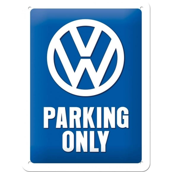 Nostalgic-Art Retro Tin Sign, Volkswagen - VW Parking Only - Car gift idea, Metal Plaque, Vintage design for wall decoration, 5.9" x 7.9"
