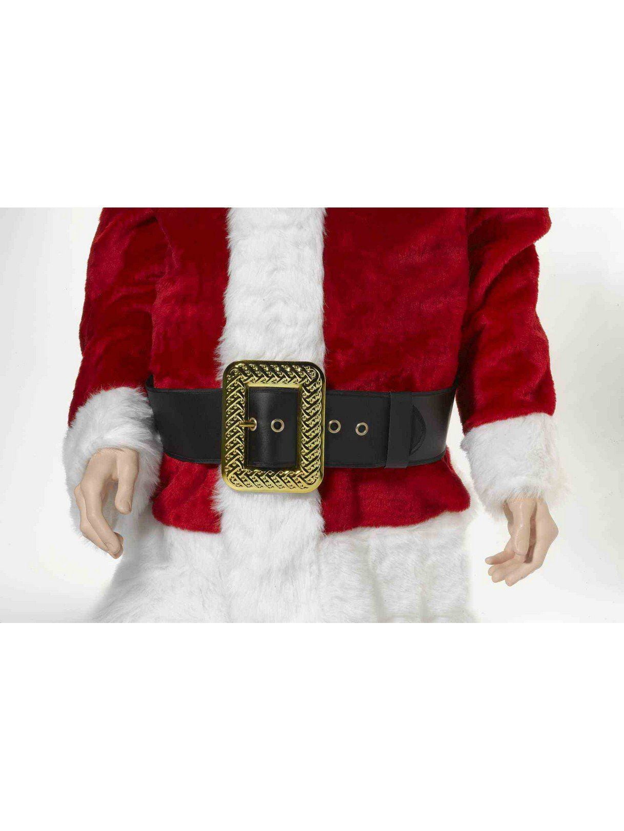 Black Jumbo Novelty Xmas Santa Claus Pirate Costume Buckle Belt Accessory 