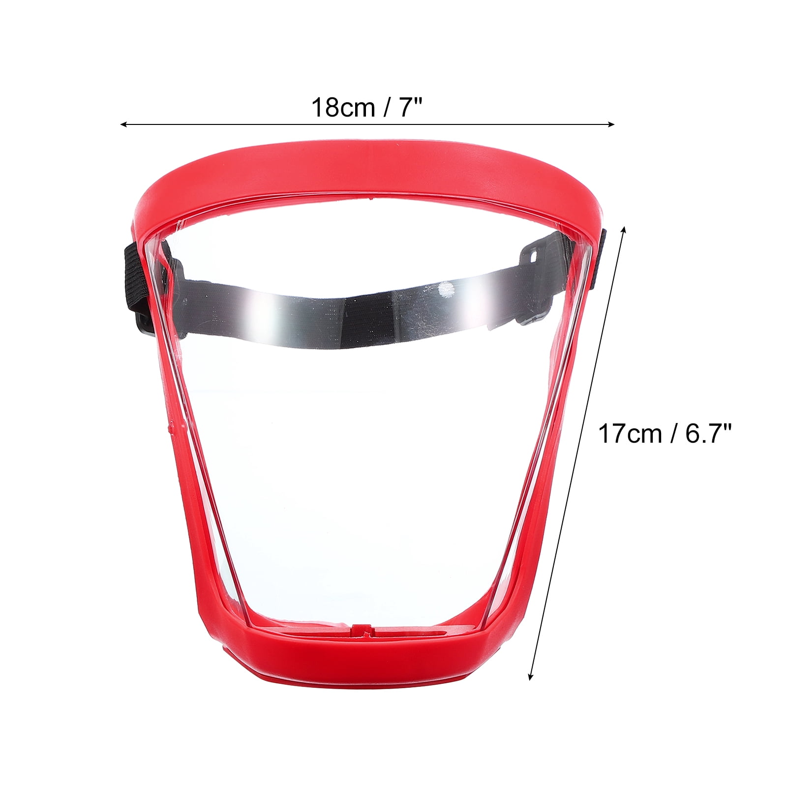 Uxcell Full Safety Face Shields, Anti Fogging Full Safety Face Protection Face Shield Red