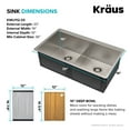thumbnail image 5 of Kraus Kore Workstation 33-inch Undermount 16 Gauge Double Bowl Stainless Steel Kitchen Sink with Accessories (Pack of 8) with Waste Guard Continuous Feed Garbage Disposal, 5 of 12