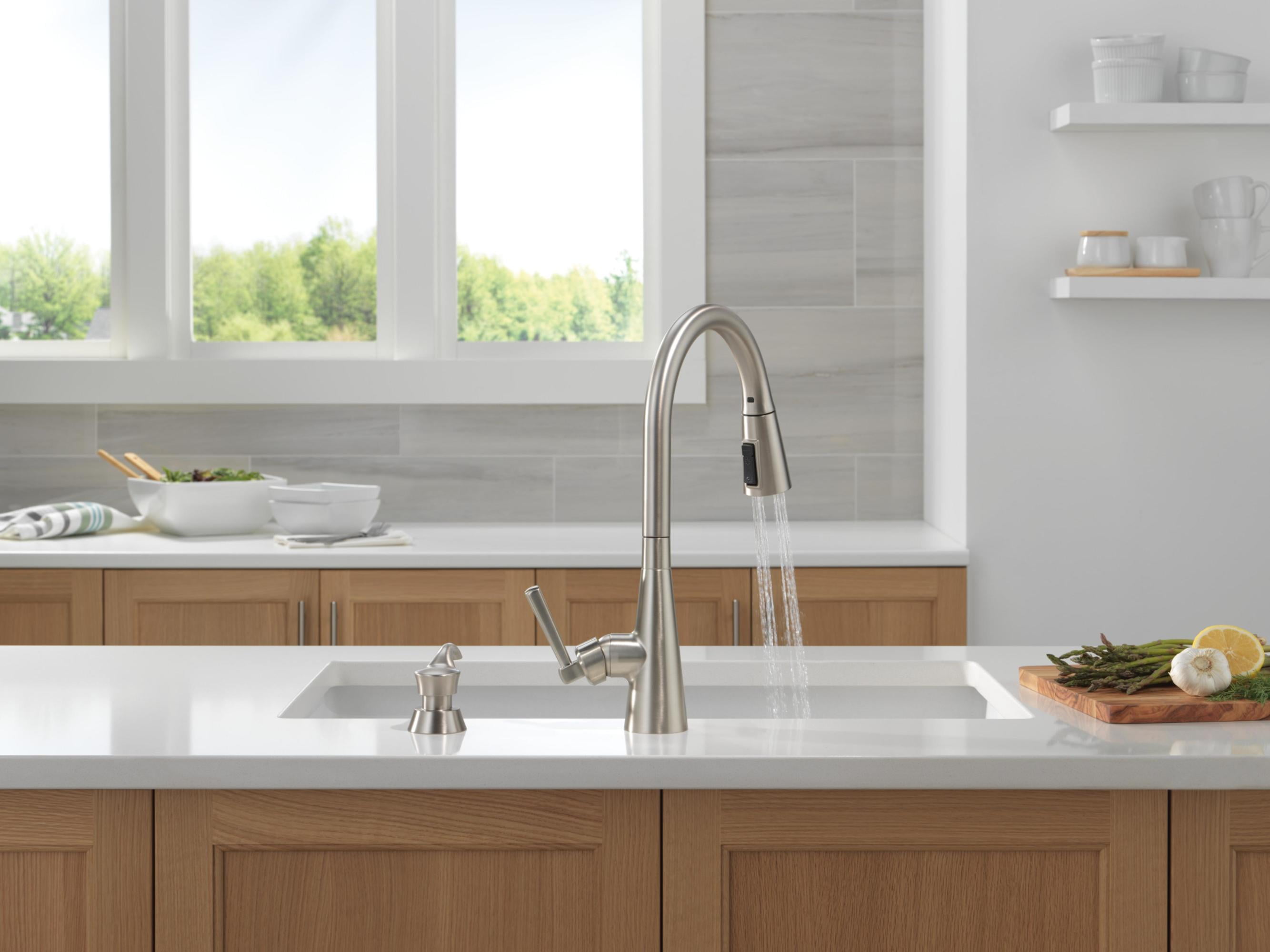 Delta 19893Z-SPSD-DST Boyd 1.8 GPM Single Hole Pull Down Kitchen Faucet - SpotShield