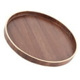 thumbnail image 4 of Spptty Japanese Style Round Wooden Food Fruit Serving Tray Service Plate for Home Kitchen Hotel Use,Round Serving Tray,Food Tray, 4 of 8