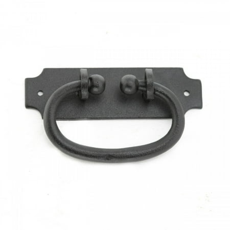 - Black Drawer Pull Hepplewhite Wrought Iron Rustproof Finish 5.25 in W