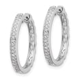 thumbnail image 2 of 14k White Gold Diamond 2mm Hinged Hoop Earrings EM5400, 2 of 3
