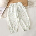thumbnail image 2 of Bovxnpu Toddler Boys Girls Pants, Girls' Cotton Casual Jogger Pants, Children's Mosquito Repellent Pants With Flower Print Elastic Waistband Lantern Pants, 2 of 5