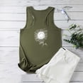 thumbnail image 5 of Quinlirra Tank Top for Women with built in bra Summer Women Printing Round Neck Sleeveless Casual Tee Tops H-shaped Back Tank, 5 of 5