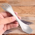 thumbnail image 1 of 2-IN-1 Spork Titanium Spoon Fork Picnic Traveling Camping Tableware, 1 of 7