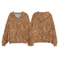 thumbnail image 3 of 2026 New Leopard Print Hoodie Women Oversized Trendy Hooded Pullover Sweatshirt Drop Shoulder Fall Graphic Hoodies(Khaki,S), 3 of 3