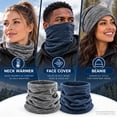 thumbnail image 7 of Neck Warmer Fleece Neck Gaiter Warmer Soft fleece Face scarf Mask Windproof for Cold Weather Winter Outdoor Sports motorcycle Snowboard Balaclava Fishing Grey Royal Blue, 7 of 7