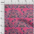 thumbnail image 1 of oneOone Polyester Lycra Fabric Leaves & Floral Block Print Fabric BTY 56 Inch Wide, 1 of 4