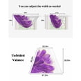 thumbnail image 5 of Purple Gold Sheer Waterfall Valance Curtains for Window, Abstract Flower Ombre Aesthetics Paint Rod Pocket Sheer Topper Swag Curtains for Living Room, Kitchen 38.5"W x 47.2"L, 2 Panels, 5 of 7