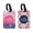 She Intertwined Font, variant on WIRESTER 2pcs Set Customized Personalized Text PU Leather Luggage Tags Privacy Label Flap for Travel Suitcase Baggage - Watercolor Flower Gliter Pink Blue Background and Rupture Extrude Line