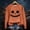Orange, variant on YVNAURA Women‘s Oversized Halloween Letter Print Sweatshirt Funny Graphic Crewneck Long Sleeve Pullover Round Neck Casual Spooky Season Fall Tops 1 Pack, Orange,L