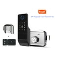 thumbnail image 2 of Waterproof Tuya Wifi Smart Door Lock Digital Password Double Fingerprint Electronic Rim Lock for Outdoor Iron Gate Door, 2 of 5