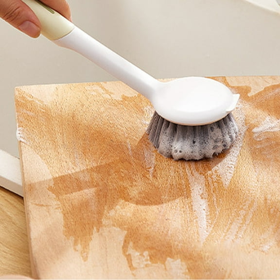 HongHeng Dish Brush with Handle, Dish Scrub Brush, Nylon Dish Scrubber, Kitchen Brushes for Dishes,Pots, Pans and Sinks -1 Pack