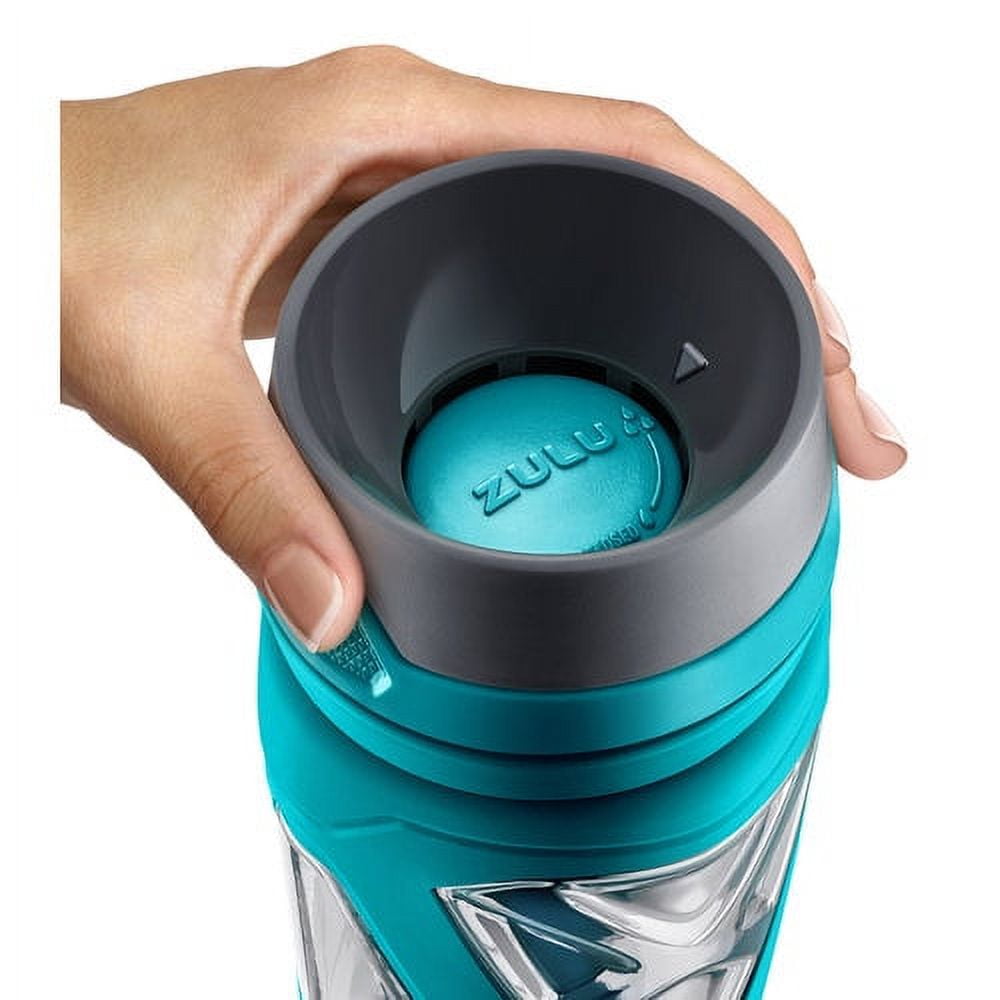 Zulu Atlas 20 oz Glass Water Bottle with Flip Lid 