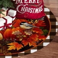 thumbnail image 3 of Christmas Tree Skirt, Happy Fall Xmas Tree Mat for Farmhouse New Year Festive Holiday Party Decorations Indoor Outdoor 48" inch, 3 of 6