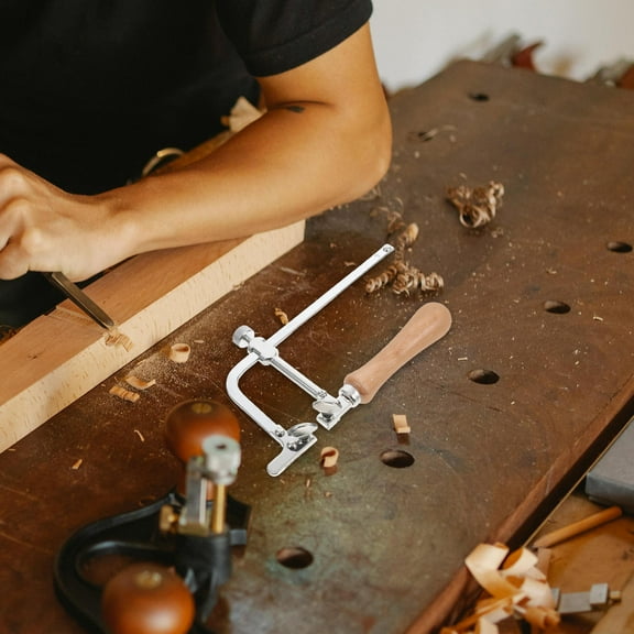 Raindrops Coping Saw with Ergonomic Jewelry Handle for Crafting Projects Steel and Wood Multi Color