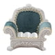 thumbnail image 3 of Adorno decorativo para sofá en miniatura a escala 1:12, accesorio elegante para casa de muñecas de resina. Azul oscuro, 3 of 9