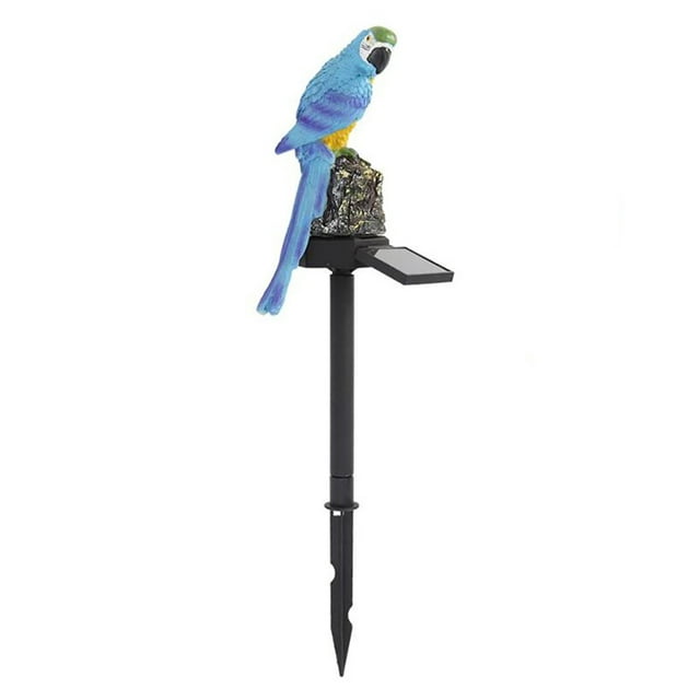Solar Garden Lights Solar Powered Parrot Grounding Resin Crafts Garden Placement Solar Garden Decorations