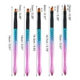 thumbnail image 2 of Unique Bargains Nail Art Brushes 5 Pcs Nail Design Tools Kit Nail Liner Brush Blue Gradient Pink, 2 of 6