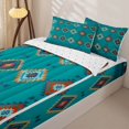 thumbnail image 3 of jejeloiu Monochrome Tribal Zipper Twin Comforter Sets with Fitted Sheet and 2 Pillowcases,Modern Print Zipper Bedding Set For Boys,Reversible,4-Piece, 3 of 7