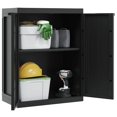 thumbnail image 2 of vidaXL Outdoor Storage Cabinet Black 65x37x85 cm PP, 2 of 5
