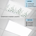 thumbnail image 4 of Sage Green Botanical Fluorescent Light Covers, Pastoral Leaf Watercolor Magnetic Light Covers for Ceiling Lights, Fluorescent Ceiling Shade Filters for Classroom Bedroom Office 4x2Ft x 4PCS, 4 of 8
