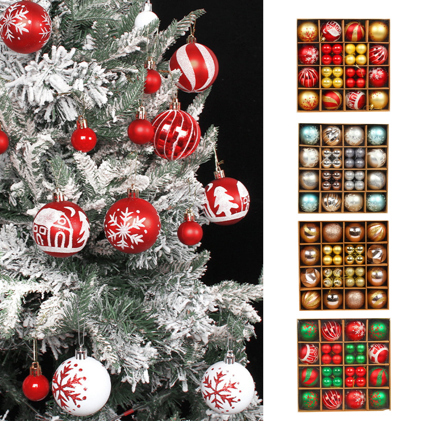 24pcs Clear Fillable Ornament Ball Capsules for Christmas Wedding Home Decor 6cm, Adult Unisex, Size: 30x20x10CM