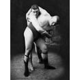 thumbnail image 2 of Vintage Wrestler 15x18 Black Ornate Wood Framed with Double Matting Museum Art Print Titled - Hip Throw: Russian Wrestlers, 2 of 4