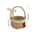 thumbnail image 2 of Home Textile Storage Product Title for Handheld Woven Wicker Flower Candy Decoration Compact Traditional Weaving for Childrens Picnic and Home Organization, 2 of 7