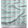 thumbnail image 1 of Soimoi Green Rayon Fabric Heart & Perfume Bottles Women Print Fabric by the Yard 56 Inch Wide, 1 of 3