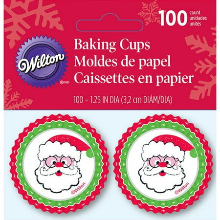 Mini Baking Cups-Merry & Bright Santa