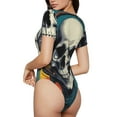 thumbnail image 2 of Zufioo Modern Hip-Hop Skull Women's Shapewear Bodysuits, Slimming Fit Body Suit,One Piece Bodysuit,Body Shaper,Easy To Put On and Take Off -Medium, 2 of 7