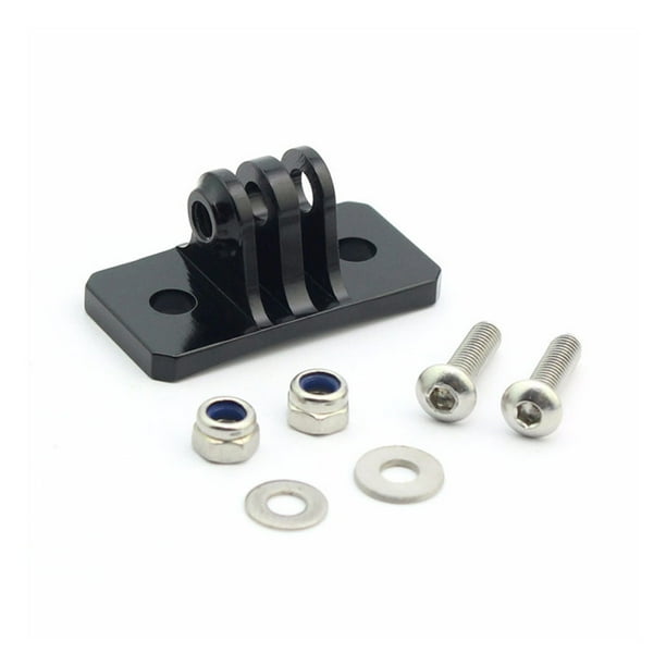 Cateissary Cámara paracaidismo casco soporte de montaje fijo cámaras de acción escalada trípode montajes aleación de aluminio bicicleta Accesorios de cámara y óptica Negro