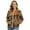 Autumn Leaf Hunting Camouflage, variant on Women's Zip Up Bomber Jacket Coat Long Sleeve Cardigan Jacket Slouchy Cropped Coats Lightweight Outerwear Streetwear Fall Winter Tops Clothes, Medium, Pink Leopard Print