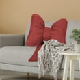 thumbnail image 4 of 16x12.2inch, Sofa Pillows, Bowknot Ribbon Headrest Linen Breathable And Comfortable Pillow, Home Decor, 4 of 5