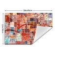 thumbnail image 3 of XMXT 6 Pcs Woven Placemats, Marble Aesthetic Print Stain Resistant Anti-Skid Placemat for Kitchen Table, 12 x 18 inches, 3 of 6
