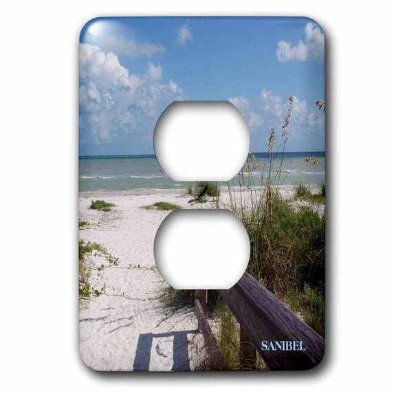 3dRose, Sanibel Beach Awaits, 2 plug outlet cover
