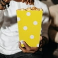 thumbnail image 2 of SEWACC 24pcs Yellow Paper Popcorn Boxes for Party Decorations with Cute Dot Pattern and Versatile Use, 2 of 8