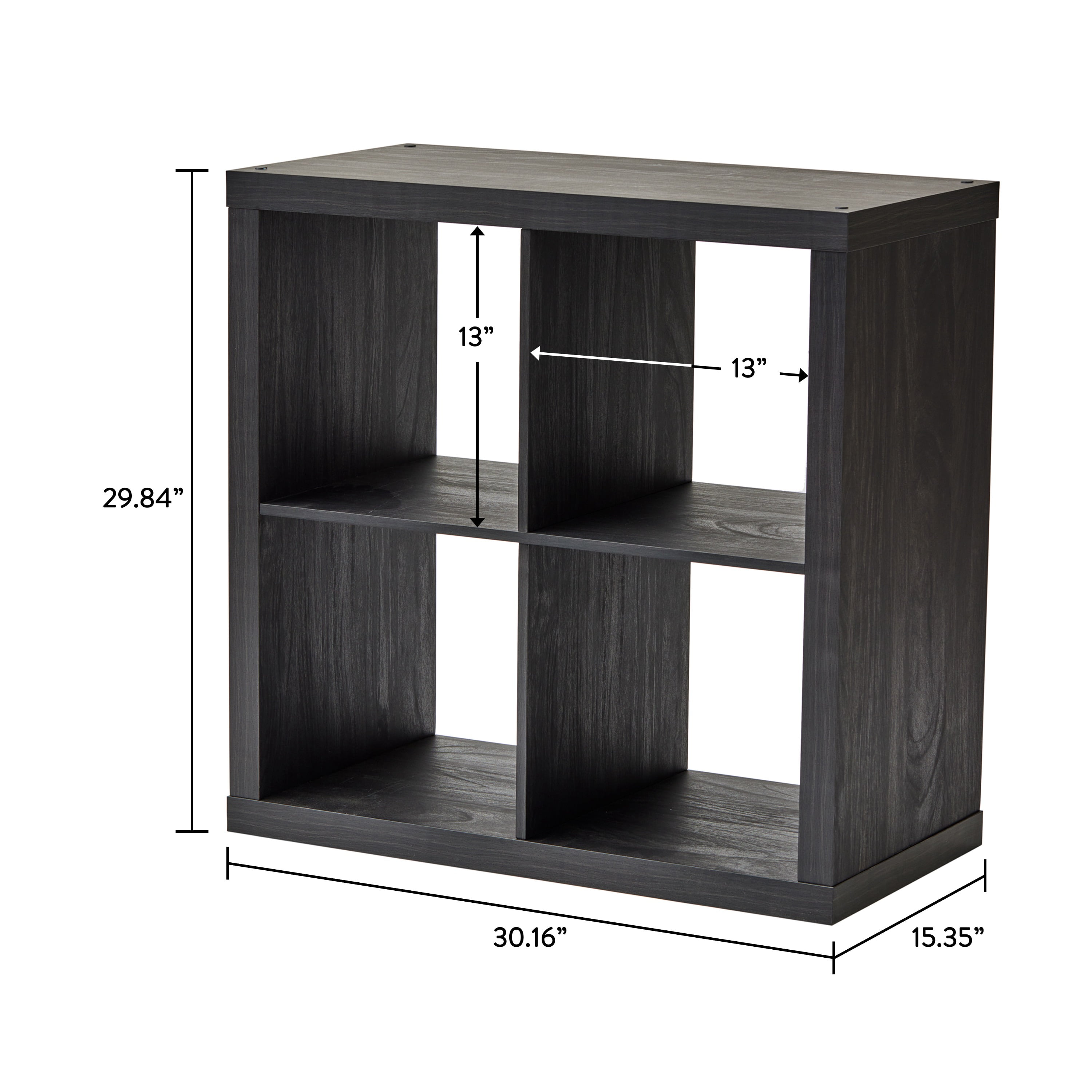 Better Homes & Gardens 4Cube Storage Organizer, Charcoal  (图5)