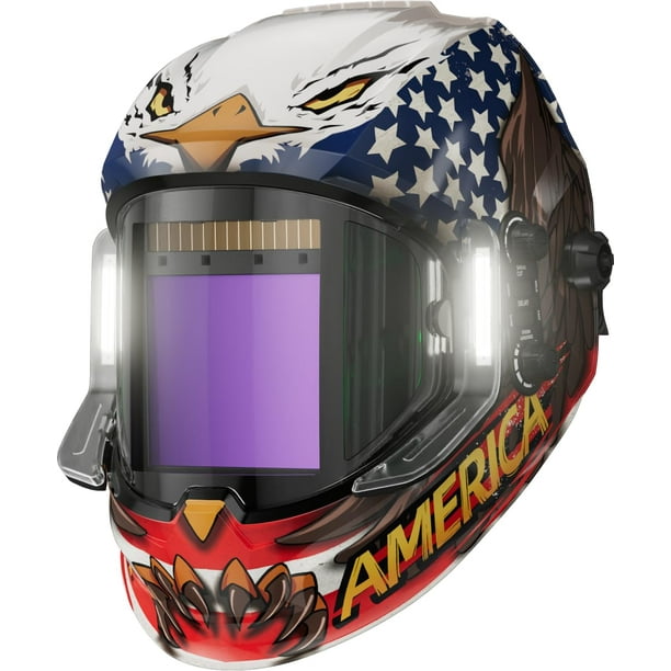 Casco de soldadura ANDELI Panoramic View, oscurecimiento automático con luz